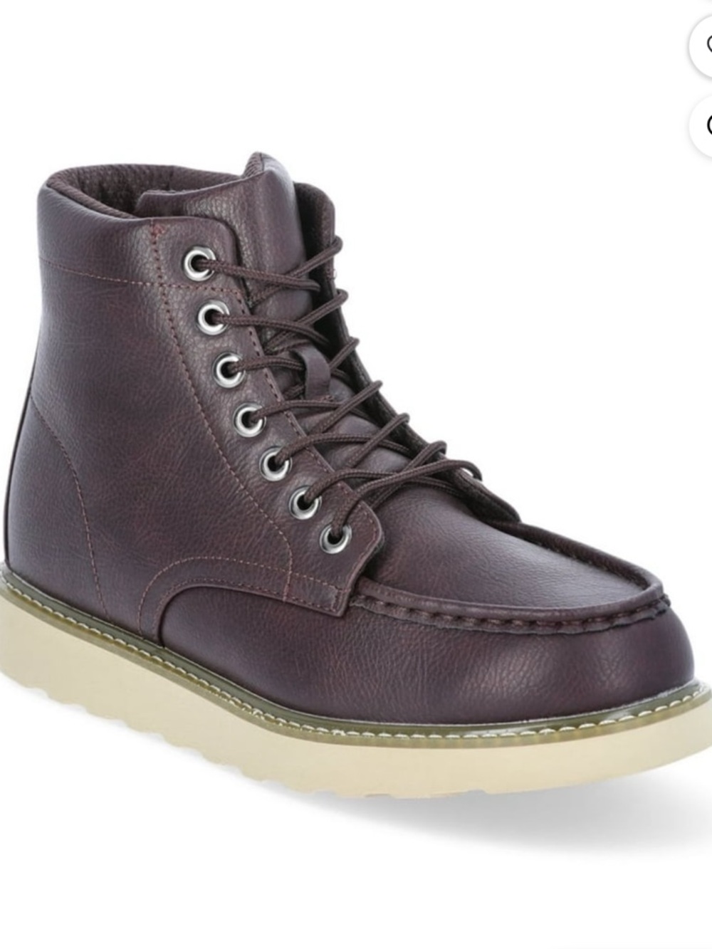 NIB Portland Fulton Brown Leather Lace-Up Boots